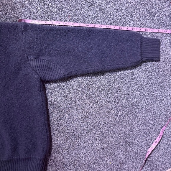 Mens Gray Wool Blend Half Zip Mock Neck Sweater Pullover Warm Vintage - Picture 6 of 10